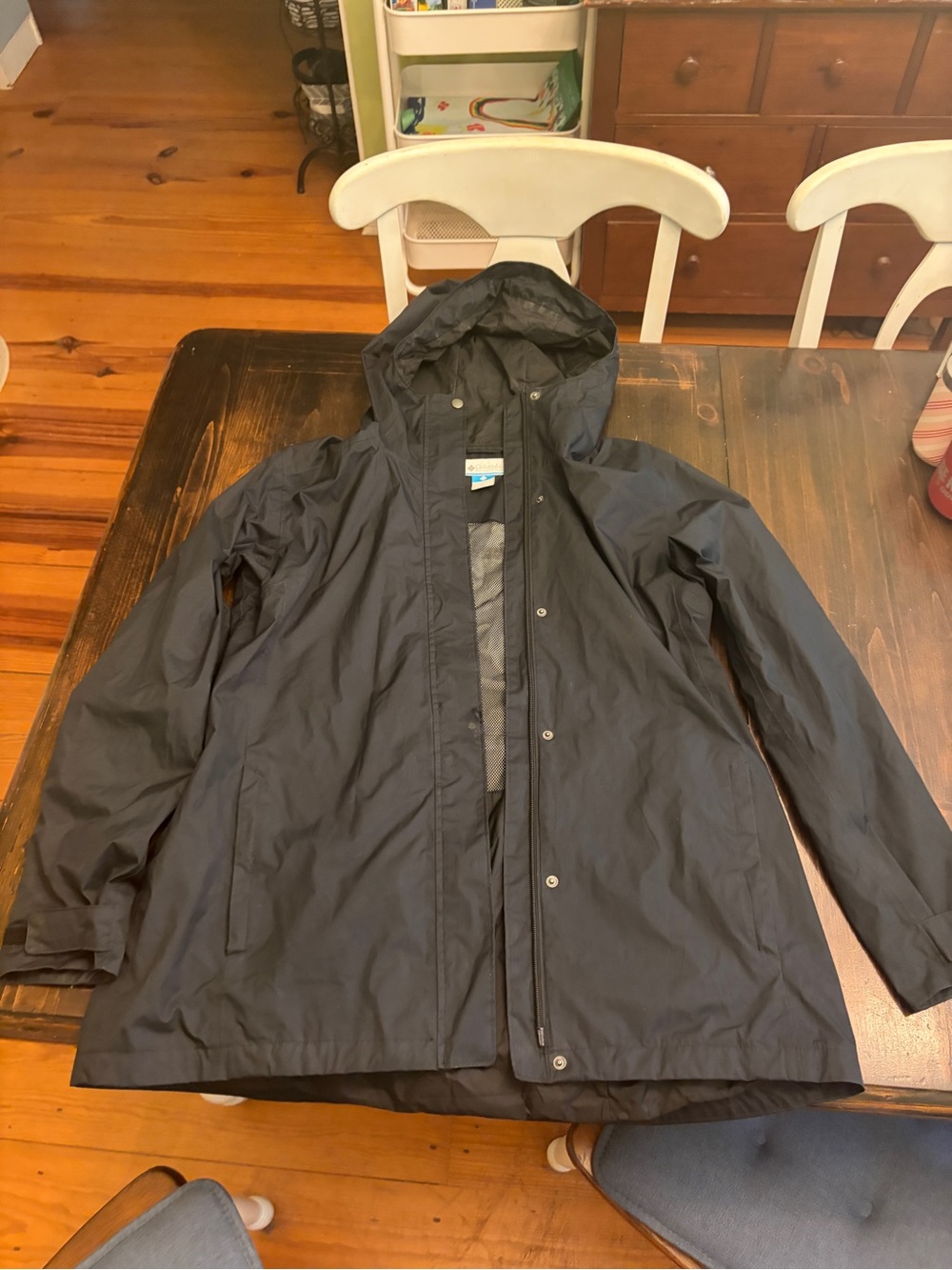 Women’s Columbia Black Hooded Splash a Little Rain Jacket